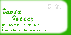 david holecz business card